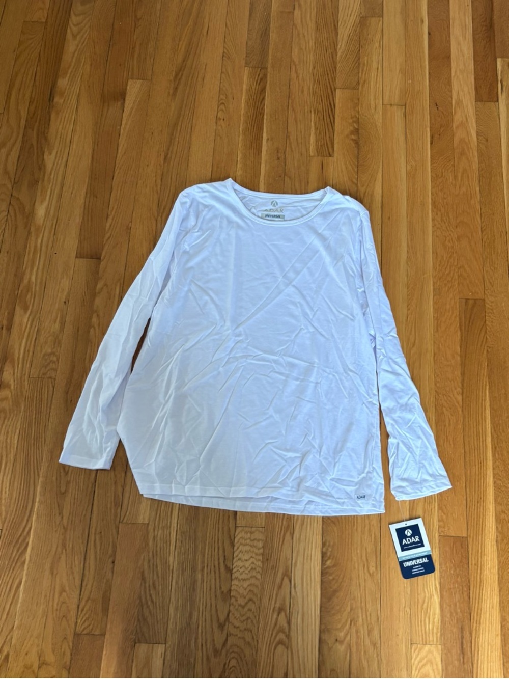 ADAR Performance Long Sleeve Tee - White- woman’s classic fit